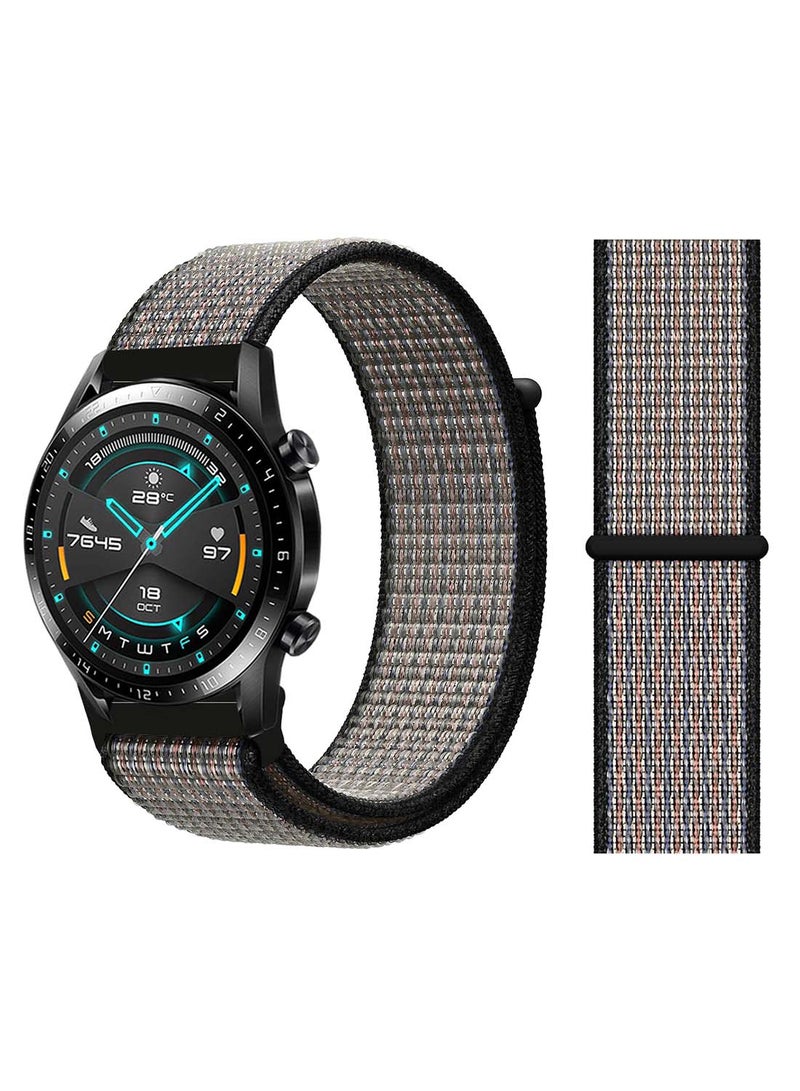 Perfii Nylon Loop Replacement Band 22mm For 22mm For Huawei Watch GT 2 46mm Royal Pulse