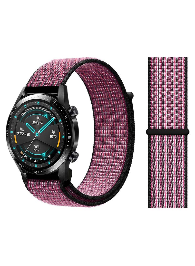 Perfii Nylon Loop Replacement Band 22mm For 22mm For Huawei Watch GT 2 46mm True Berry