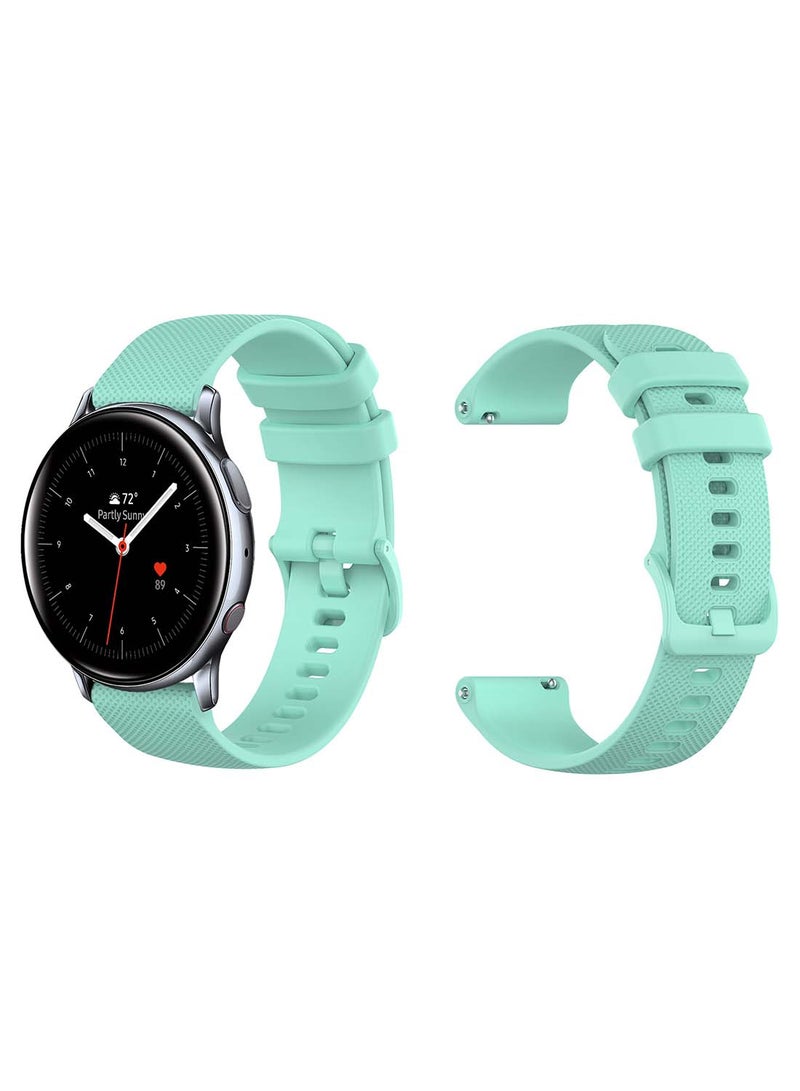 Perfii Official Solid Silicon Replacement Band 20mm For Samsung Active 2 40/44mm  Matrix Turquoise - Image 1