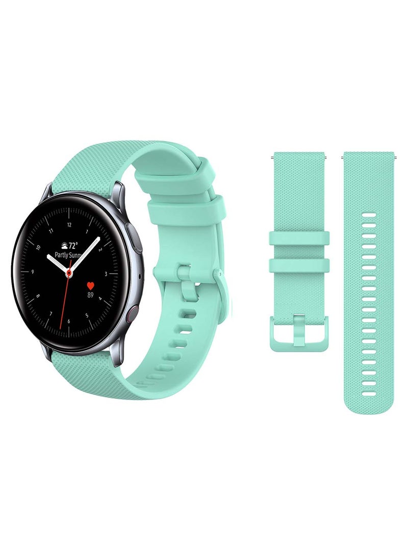 Perfii Official Solid Silicon Replacement Band 20mm For Samsung Active 2 40/44mm  Matrix Turquoise - Image 2