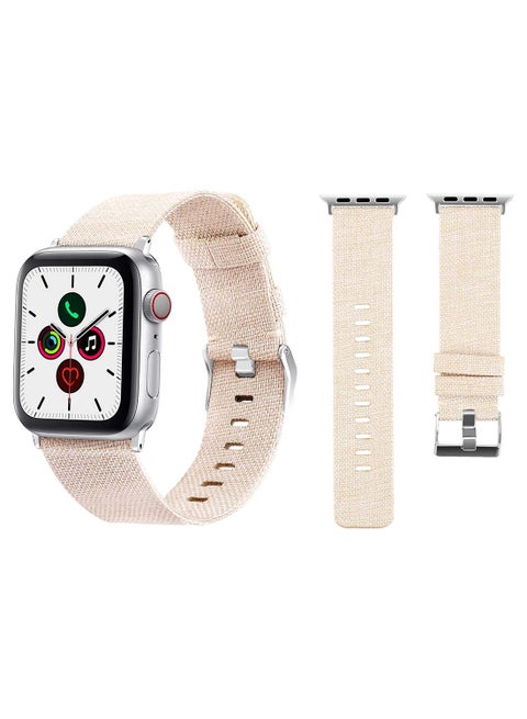Fabric Replacement Band  For Apple Watch Series 5/4/3/2/1 44/42mm Beige Sand