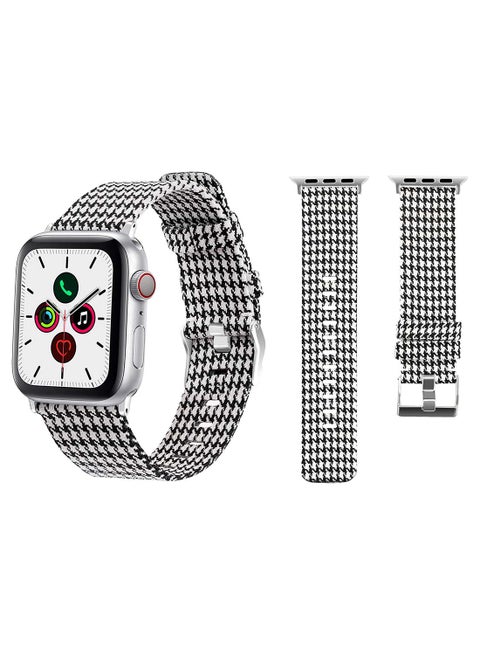 Fabric Replacement Band  For Apple Watch Series 5/4/3/2/1 44/42mm Black White