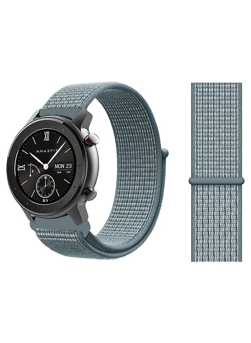 Perfii Nylon Loop Replacement Band 20mm For Amazfit GTR 42mm Celestial Teal