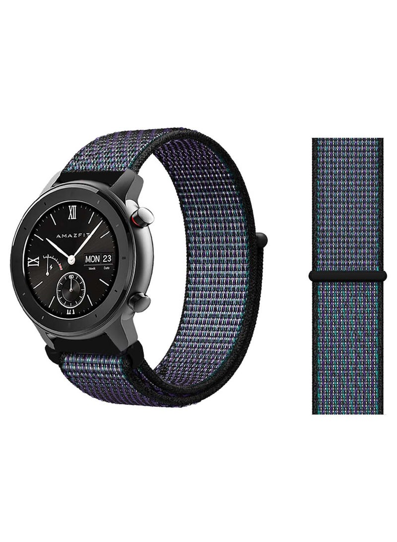 Perfii Nylon Loop Replacement Band 20mm For Amazfit GTR 42mm Hyper Grape 