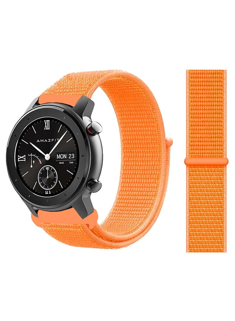 Perfii Nylon Loop Replacement Band 20mm For Amazfit GTR 42mm Papaya