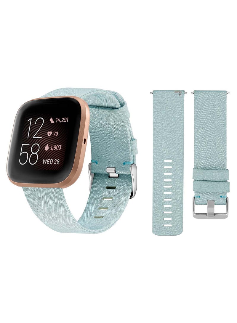 بيرفيي سوار بديل نسيجي لساعة فيرسا 2/1/Lite/SE أزرق سيلك ليك - Image 2