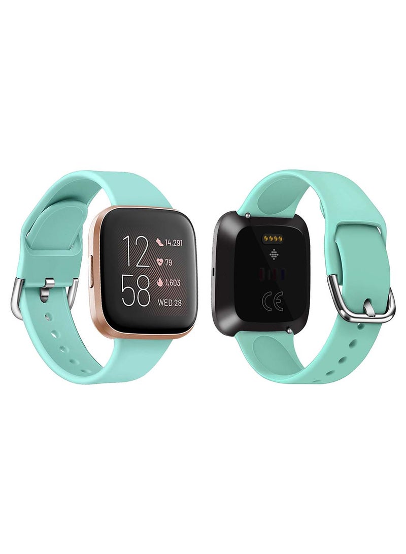 بيرفيي سوار بديل رسمي مصنوع من السيليكون الصلب لساعة فيت بيت فيرسا 2/1/لايت/SE اخضر فاتح