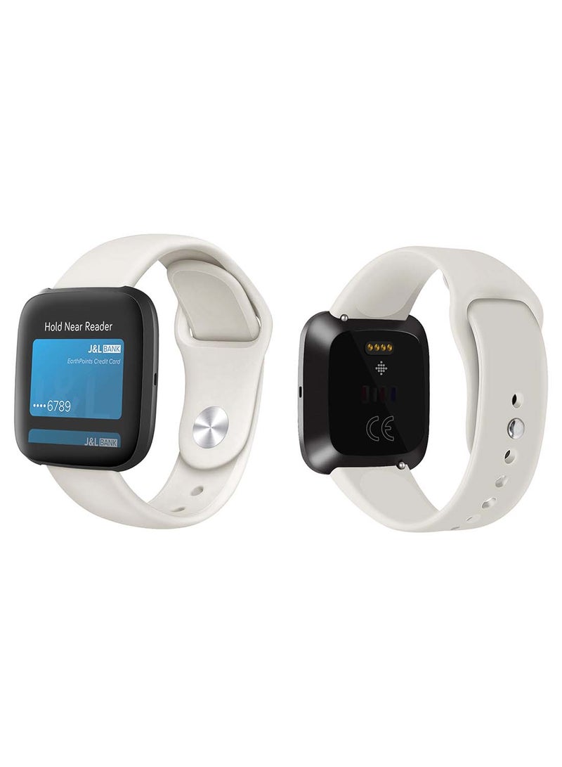 Perfii Official Solid Silicon Replacement Band For Fitbit Versa 2/1/Lite/SE Apricot