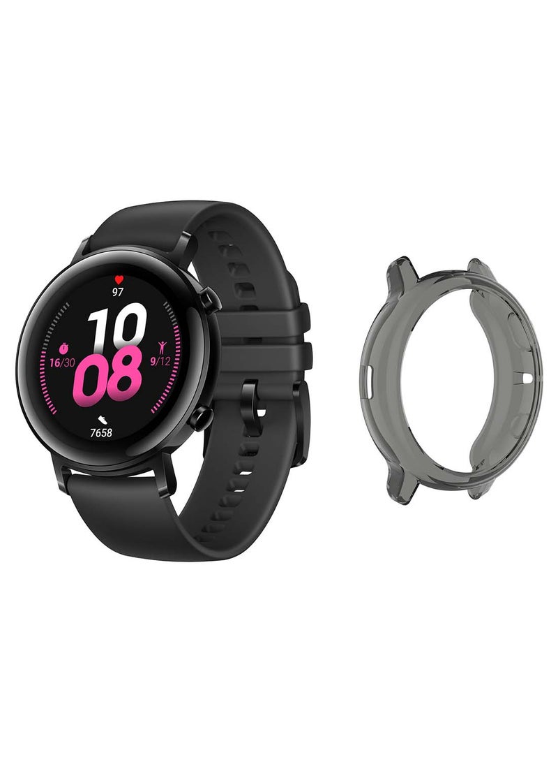 Perfii Ultra Thin Protective Bumper Case Cover For Huawei Watch GT 2 42mm Clear Black