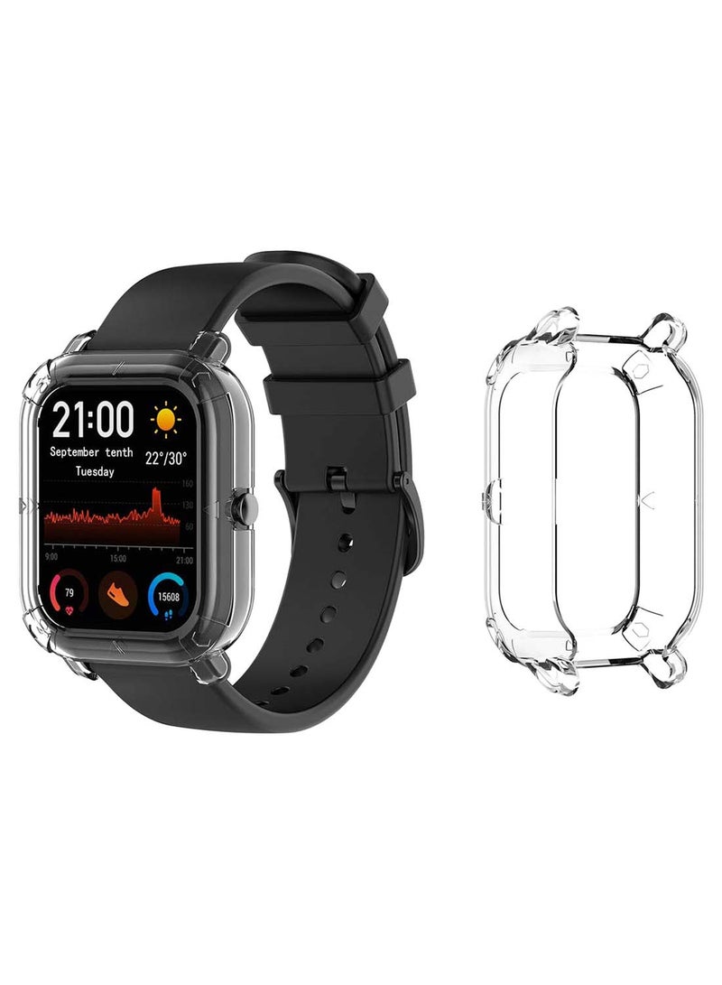 Perfii Ultra Thin Protective Bumper Case Cover For Amazfit GTS Clear