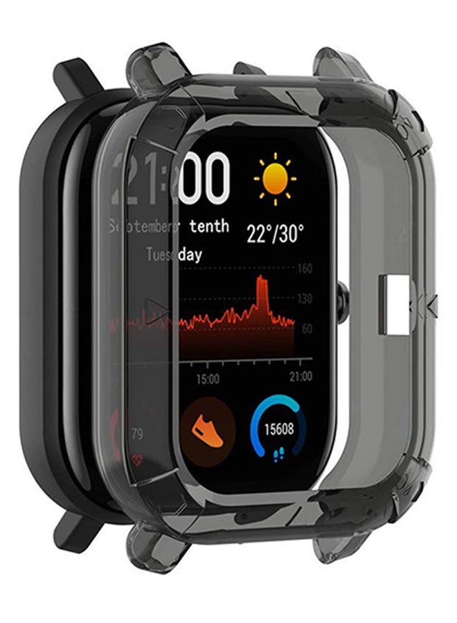 Perfii Ultra Thin Protective Bumper Case Cover For Amazfit GTS Clear Black - Image 1