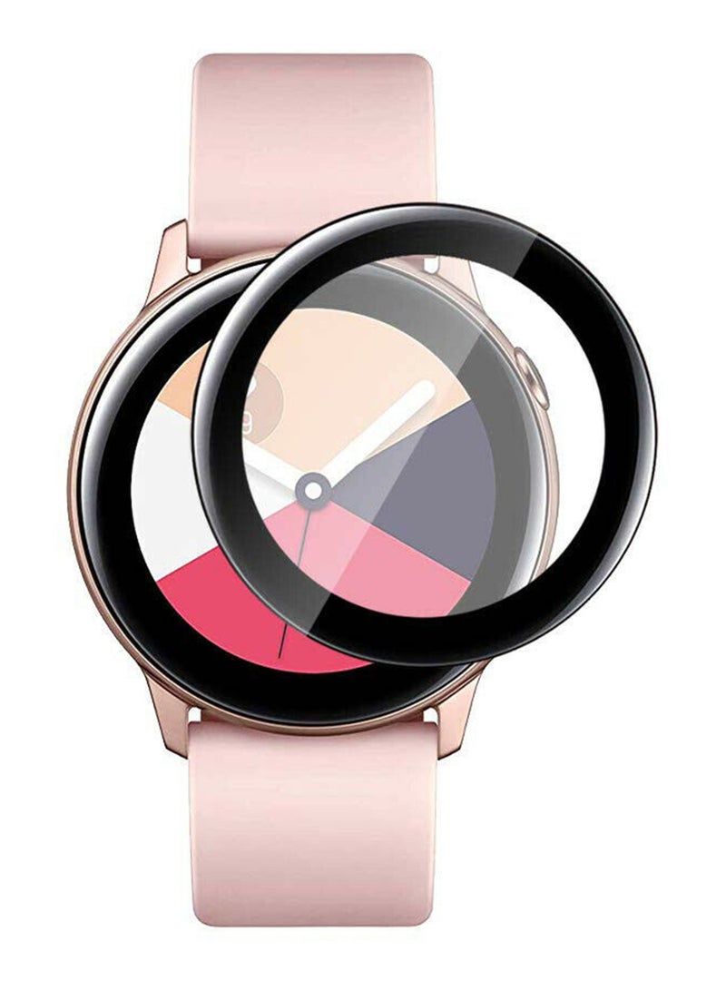 Perfii - Full Coverage Curved Screen Protector For Samsung Watch Active 2 40mm Clear - Image 1