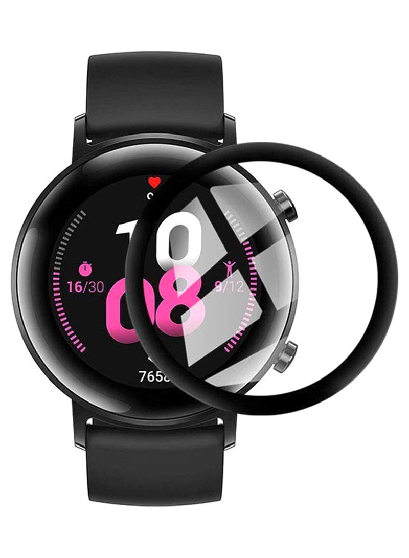 Perfii Full Coverage Curved  Screen Protector For Huawei Watch GT 2 42mm Clear - Image 2