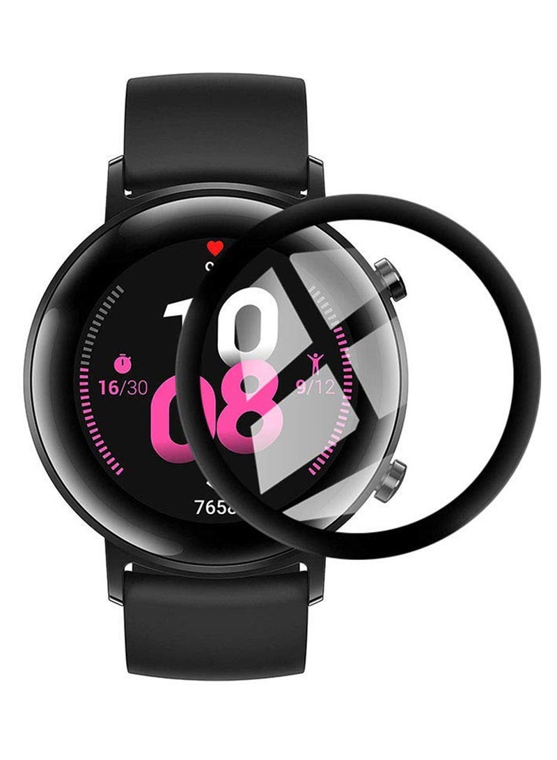 Perfii Full Coverage Curved  Screen Protector For Huawei Watch GT 2 42mm Clear - Image 3