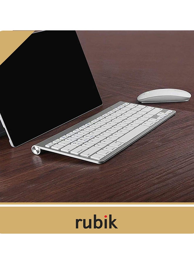 Rubik 2.4Ghz Wireless Keyboard And Mouse Set Silver  - Image 4