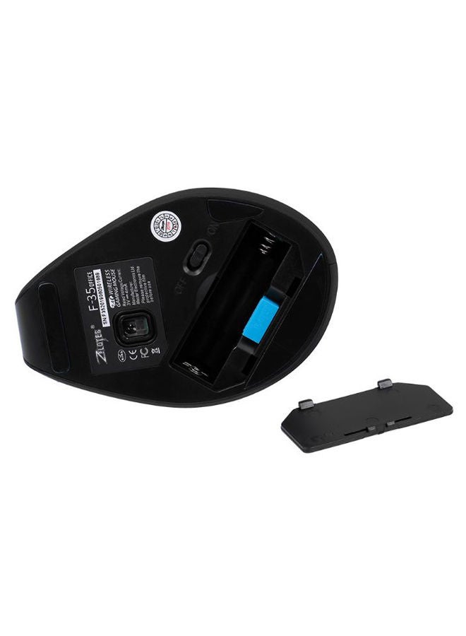 ZELOTES - F-35A Vertical Wireless Gaming Mouse Black/Blue - Image 1