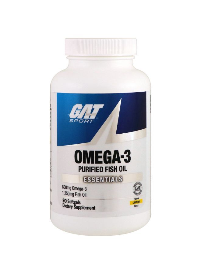 GAT Omega-3 Purified Fish Oil Dietary Supplement 800 Mg - 90 Softgels