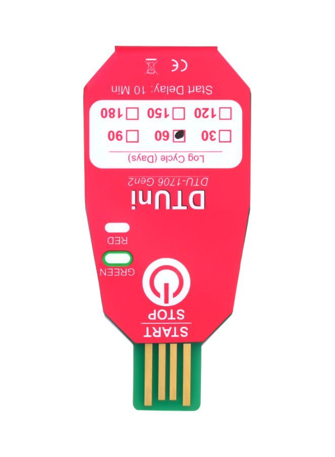 Generic - Temperature Data Logger Thermometer Rose Red - Image 1
