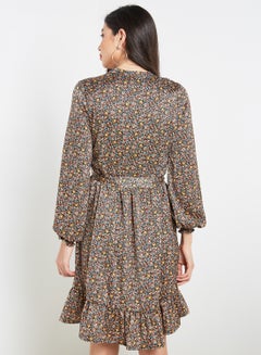 Y.A.S Patterned Waist Tie Dress Multicolour  - Image 2
