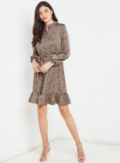 Y.A.S Patterned Waist Tie Dress Multicolour  - Image 3
