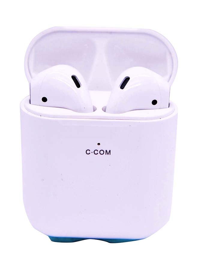 Wireless On-Ear Earbuds With Charging Case White - Image 2