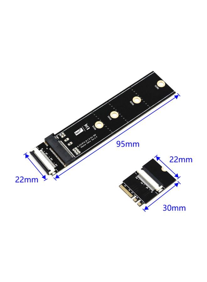 Decdeal - 8-Piece NGFF M.2 Key M To Key A Plus E Extension Adapter Card Set Black - Image 1