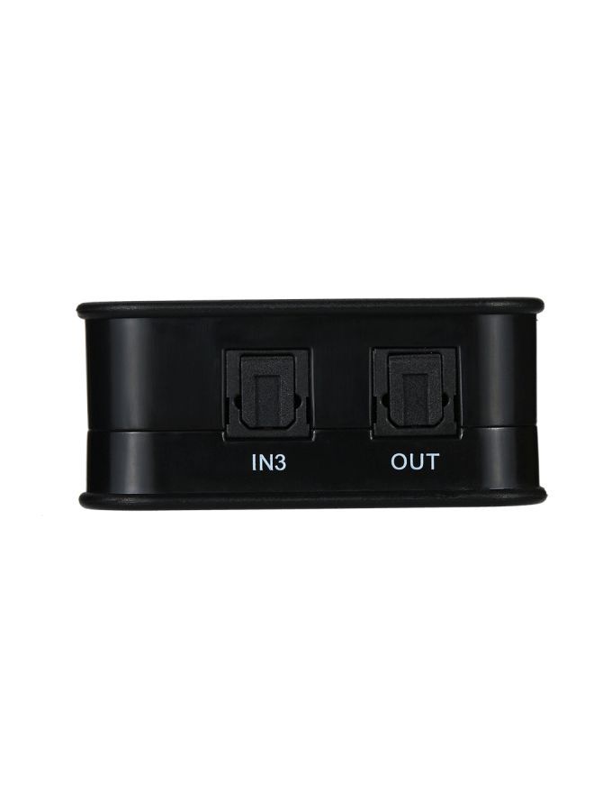Generic 3-In-1 SPDIF Optical Audio Switcher With Remote Control Black  - Image 1