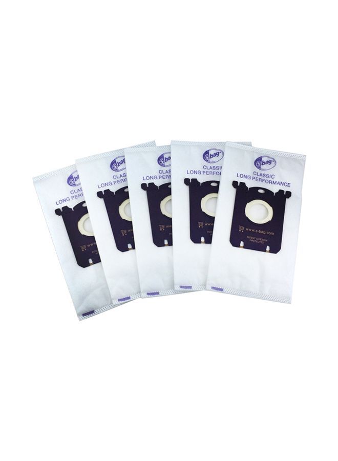 Generic 5-Piece Replacement Vacuum Cleaner Dust S-Bag H27588-9 White/Black  - Image 1