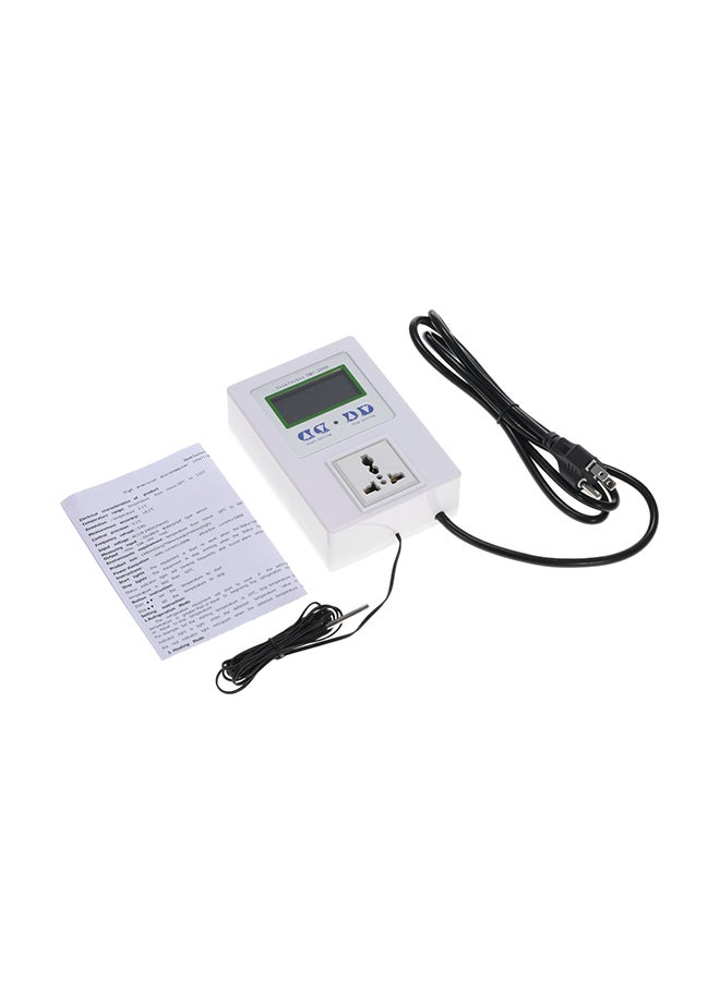 Geekteches LCD Digital Intelligent Temperature Controller White 20 x 5.5 x 13cm  - Image 1