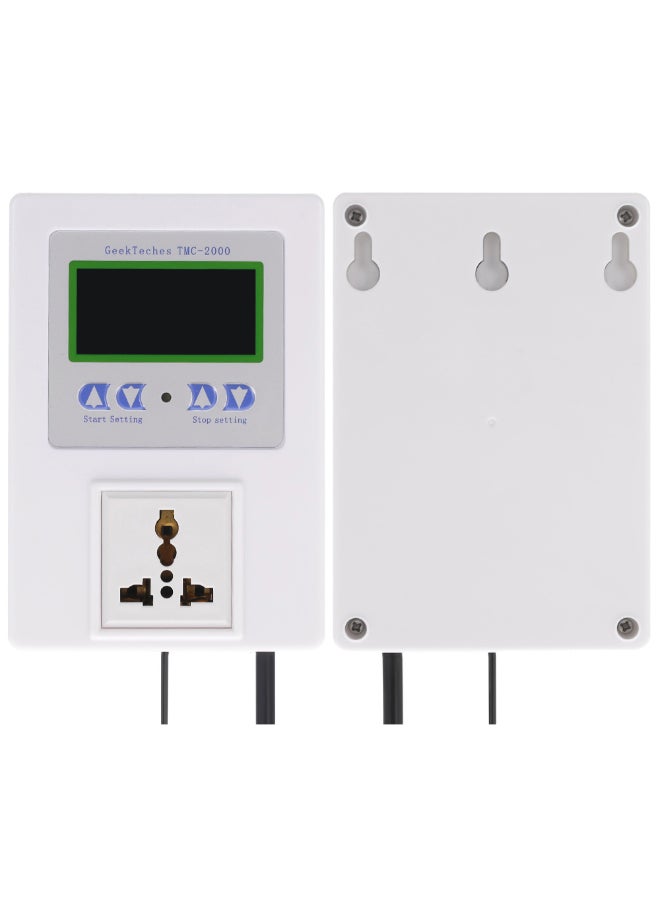 Geekteches LCD Digital Intelligent Temperature Controller White 20 x 5.5 x 13cm  - Image 2