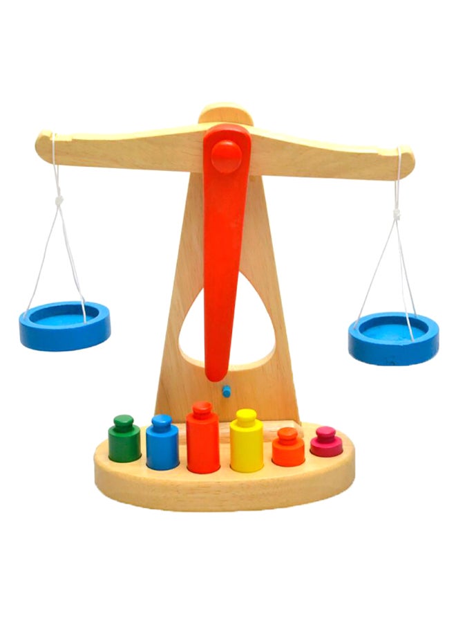 سابو لعبة الميزان الخشبي التعليمية مع أوزان - Image 1
