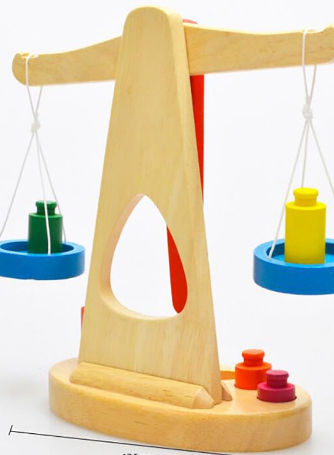 سابو لعبة الميزان الخشبي التعليمية مع أوزان - Image 2