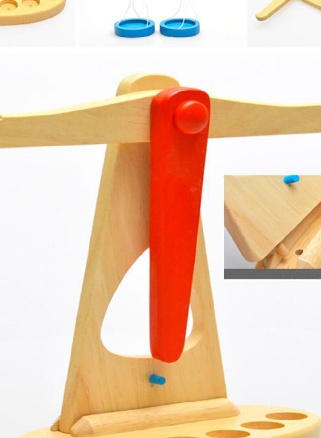 سابو لعبة الميزان الخشبي التعليمية مع أوزان - Image 3