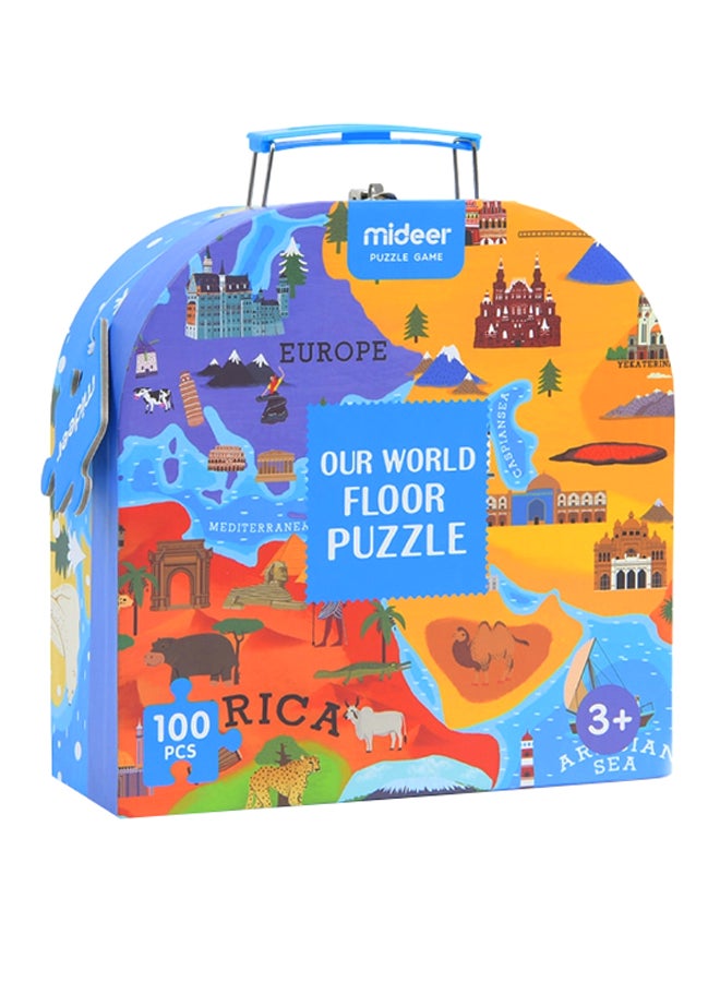 ميدير أحجية قطع تركيب أرضية Our World من 100 قطعة - Image 1