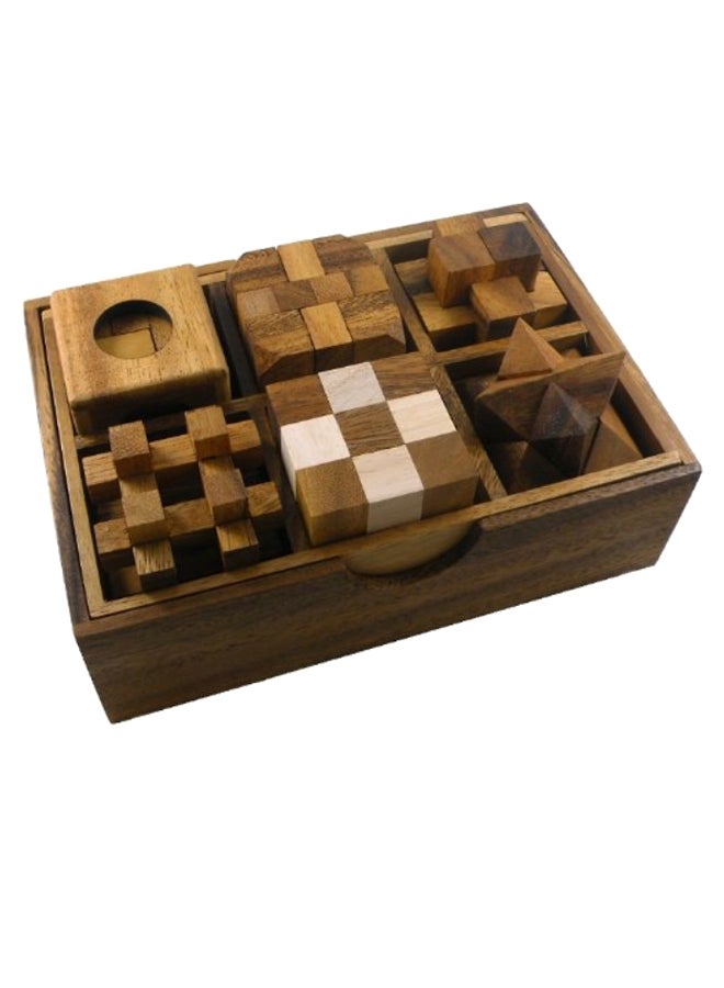 6-Piece Wooden 3D Puzzle Gift Set With Box - Image 2