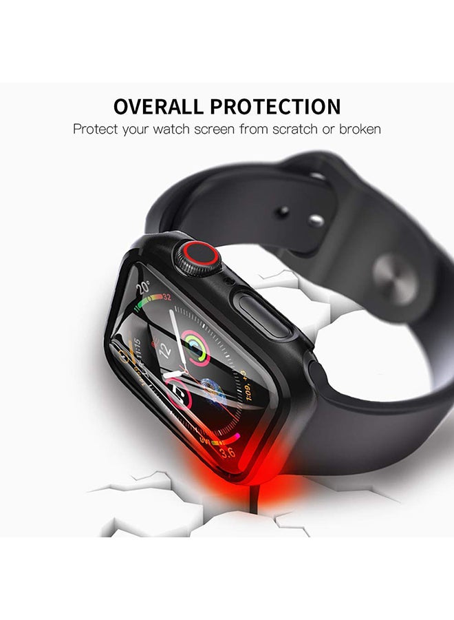 Generic - Ultra-Thin Hard Case Cover With Screen Protector For Apple Watch Series 5/4 Black/Clear - Image 1