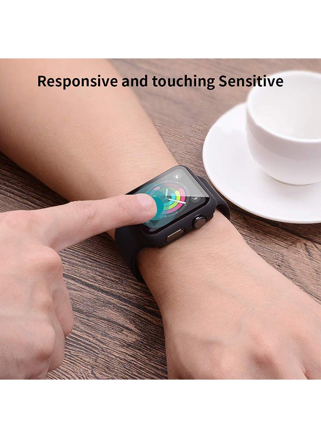 Generic - Ultra-Thin Hard Case Cover With Screen Protector For Apple Watch Series 5/4 Black/Clear - Image 1