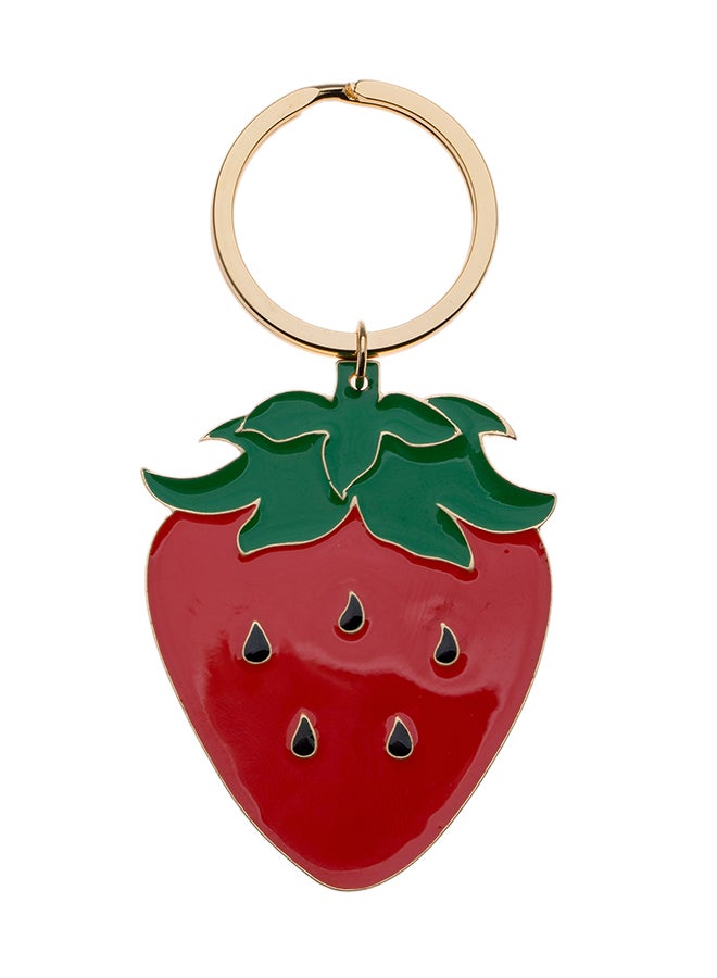 ORELIA LONDON Enamel Strawberry Key Ring