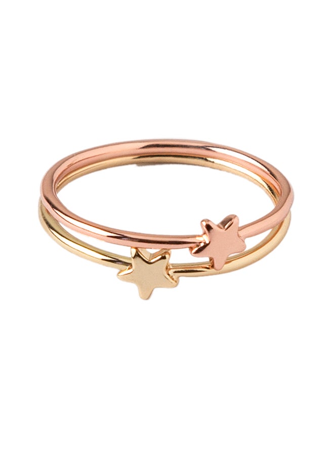ORELIA LONDON Mixed Plate Tiny Star Rings