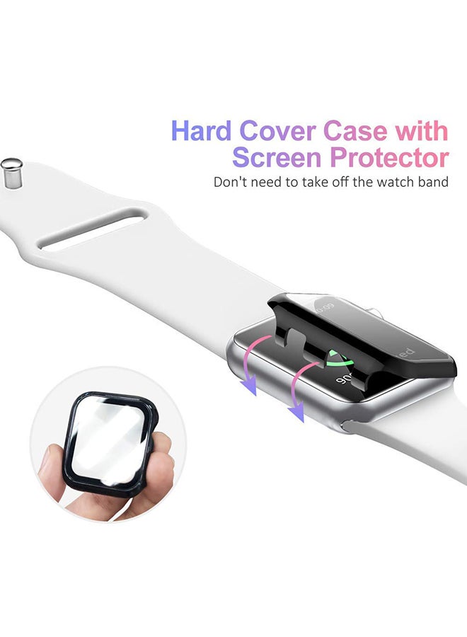 Generic - Ultra-Thin Hard Case Cover With Screen Protector For Apple Watch Series 5/4 Black/Clear - Image 1