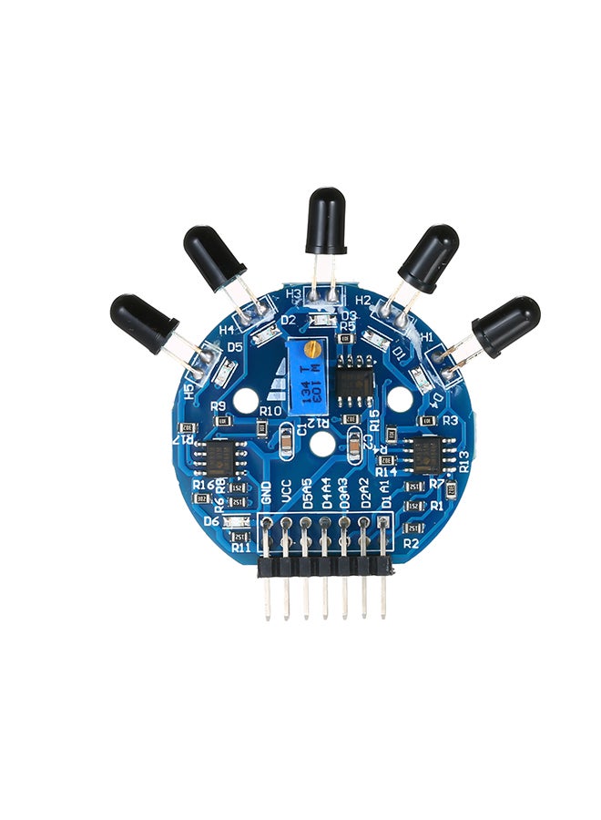 5 Channels Flame Fire Sensor Module Blue 12x1.5x8cm - Image 1