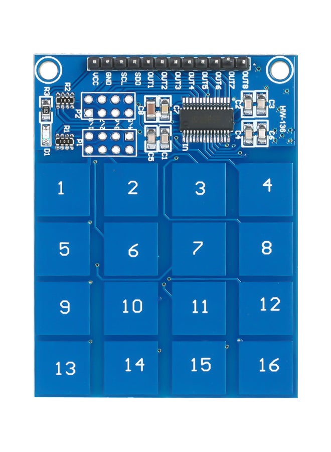 TTP229 16 Channel Capacitive Digital Touch Sensor Module Blue 12x1x8cm - Image 4