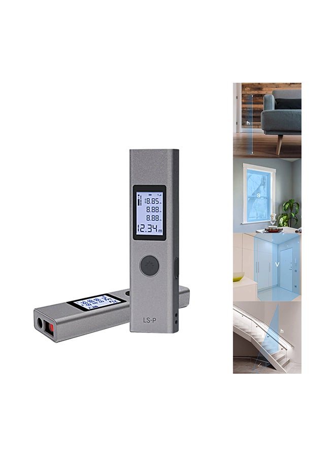 Handheld USB Flash Charging Laser Rangefinder Grey 15x6x10cm - Image 2