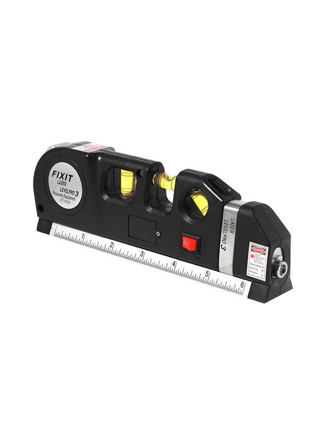 Multi-functional Laser Level Measuring Horizontal Ruler Tool Black 19x3x7centimeter  - Image 1