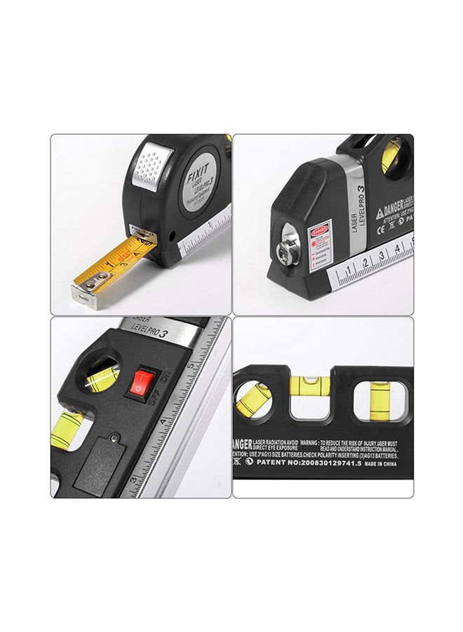Multi-functional Laser Level Measuring Horizontal Ruler Tool Black 19x3x7centimeter  - Image 3