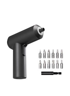 13-Piece Mijia Cordless Rechargeable Screwdriver With Screw Bits Set Black 16.5x6x16.5cm - v1583299809/N35245749A_1