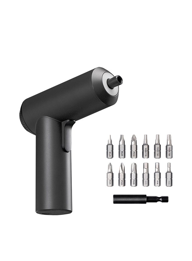 Xiaomi 13-Piece Mijia Cordless Rechargeable Screwdriver With Screw Bits Set Black 16.5x6x16.5cm  - Image 1