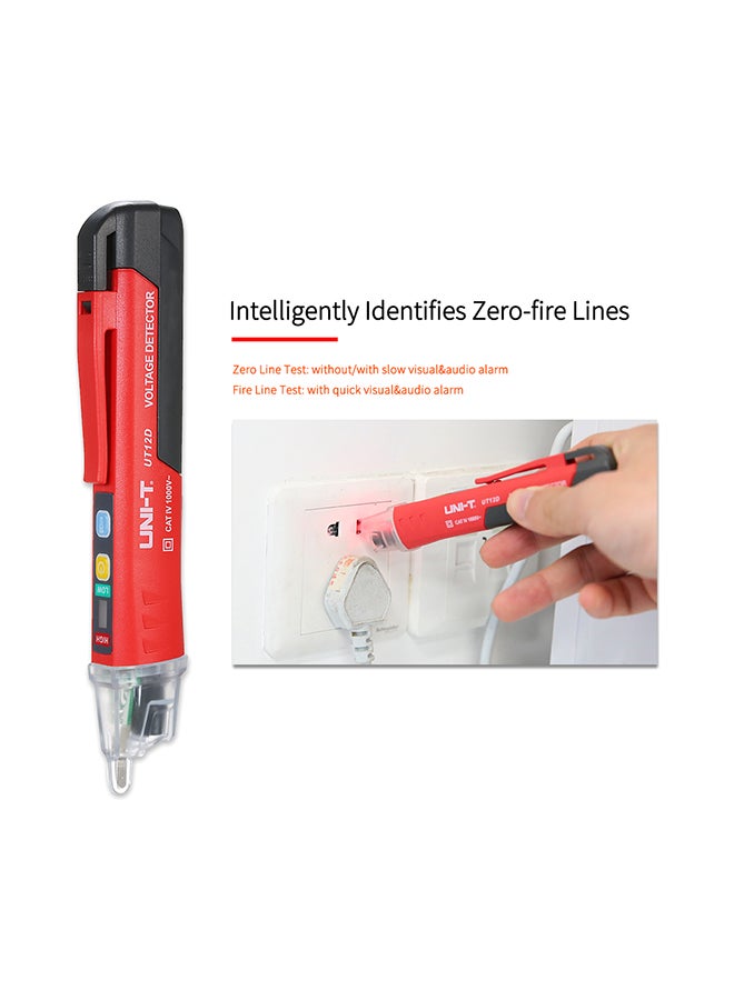 UNI-T Portable Non-contact AC Voltage Tester Pen Red/Black 20x4.5x4.5cm  - Image 4