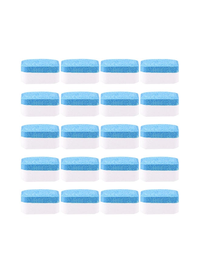 20-Piece Washing Machine Washer Cleaning Tablet Set Blue/White 26x2x6cm  - Image 1
