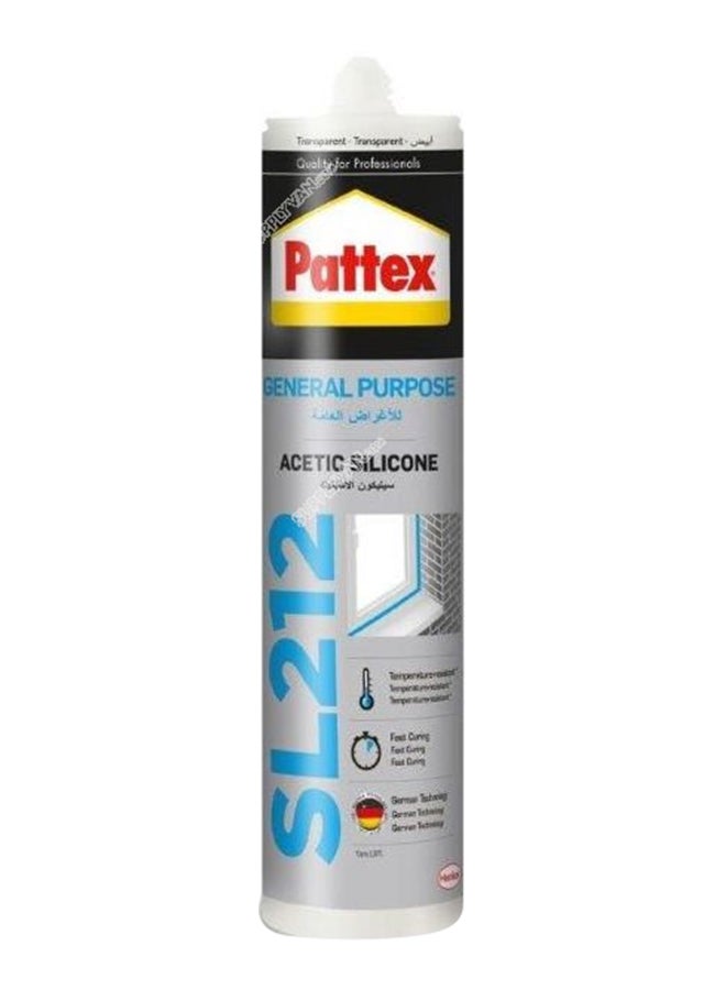 Henkel General Purpose Acetic Silicone Adhesive Transparent Transparent